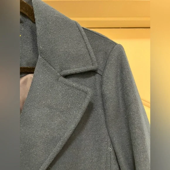 NWOT Sam Edelman Notch Collar Longline Wool Blend Coat - Picture 7 of 12